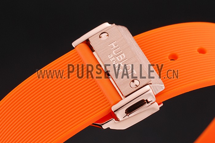 Hublot Big Bang Tutti Frutti Orange Strap Gold Dial