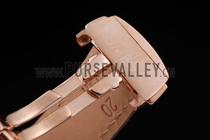 Omega Swiss Seamaster Railmaster Brown Strap Brown Striped Dial