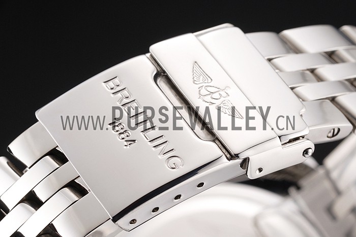 Breitling Bentley Chronograph White Dial Stainless Steel Strap