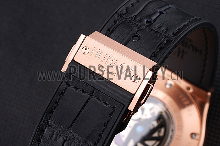 Hublot Classic Fusion Shawn Carter Gold Case Black Leather Strap 622818