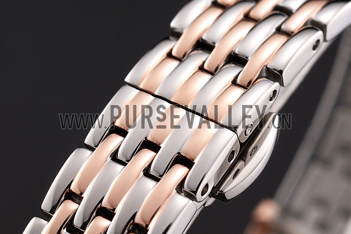 Vacheron Constantin Fine Black Dial With Diamonds Rose Gold Case Two Tone Bracelet