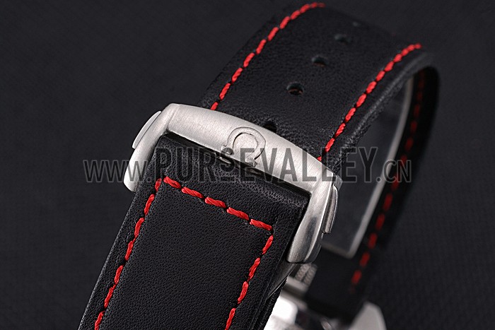 Omega Seamaster Bullhead Black Dial Stainless Steel Case Black Leather Strap 622826