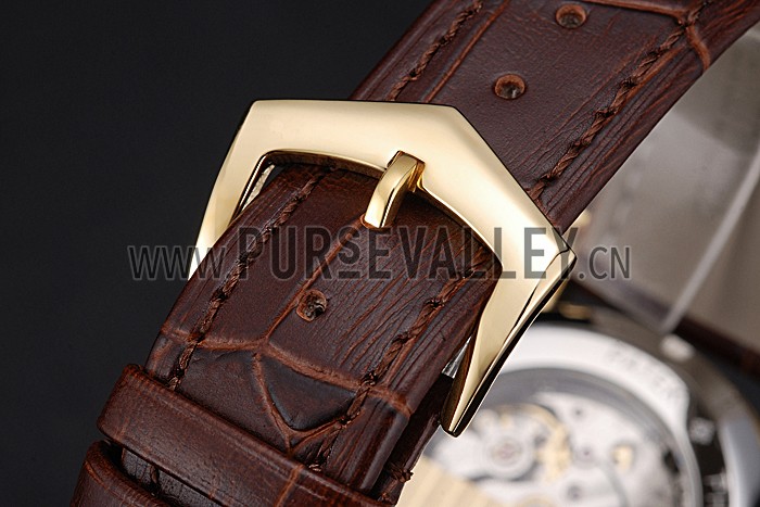 Patek Philippe Calatrava Gold Dial Gold Case Brown Leather Strap 622846