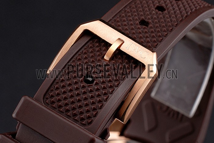 IWC Portugieser Yacht Club Brown Dial Rose Gold Case Brown Rubber Strap