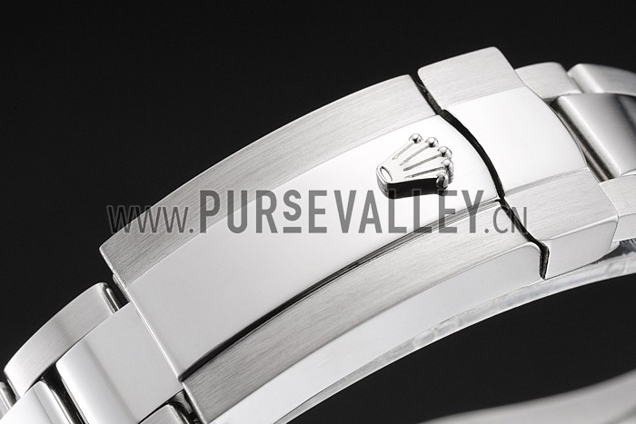 Swiss Rolex Milgauss Black Dial Orange Markings Stainless Steel Case And Bracelet