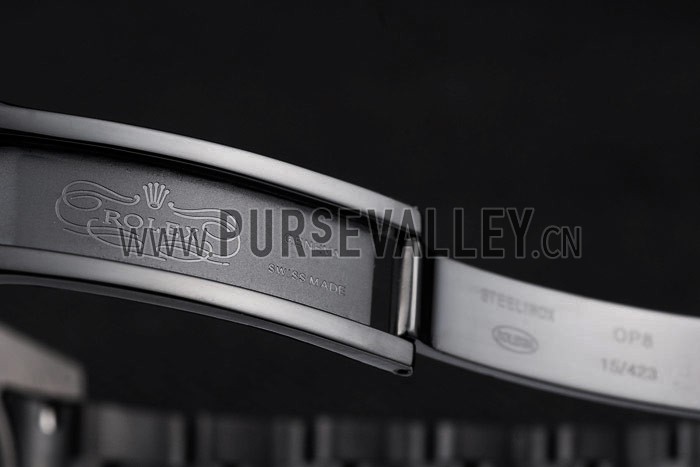 Rolex Swiss GMT Master II Pro-Hunter Black Steel Strap Black Dial