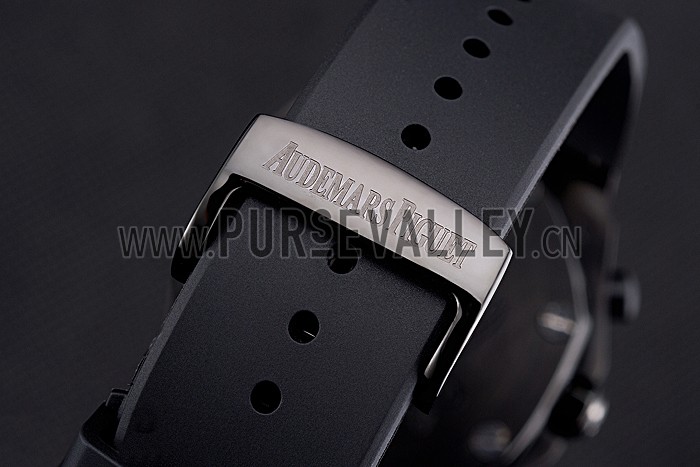 Swiss Audemars Piguet Royal Oak Offshore White And Blue Dial Black Steel Case Black Rubber Strap 622852