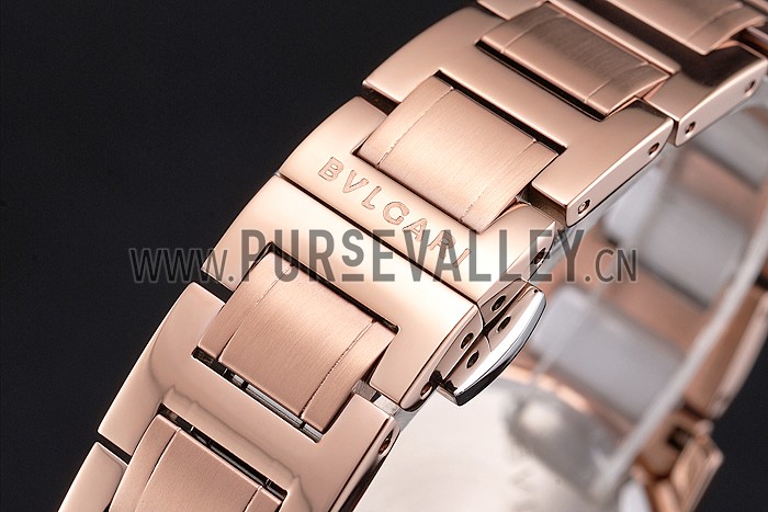 Bvlgari Bvlgari White Dial Gold Case Diamond Bezel Two Tone Bracelet