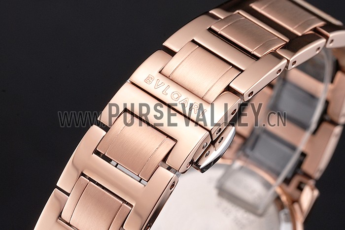 Bvlgari Bvlgari Black Dial Jewel Hourmarks Gold Case Diamond Bezel Two Tone Bracelet