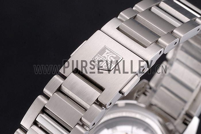 Swiss Tag Heuer Carrera Calibre 5 Silver Dial Stainless Steel Case And Bracelet