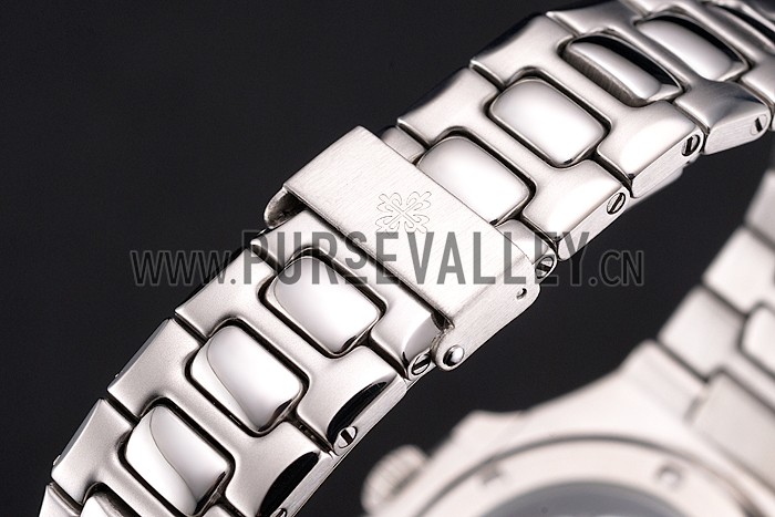 Patek Philippe Nautilus Black Dial Stainless Steel Case And Bracelet