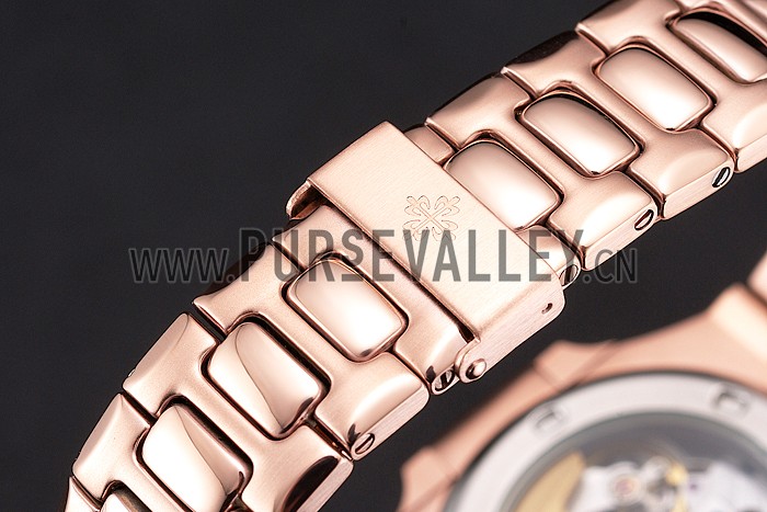 Patek Philippe Nautilus Gray Dial Rose Gold Case And Bracelet