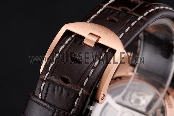Swiss Panerai Luminor Marina 1950 3 Days Oro Rosso Brown Dial Rose Gold Case Brown Leather Strap