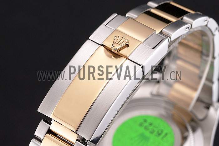 Rolex Yacht-Master White Dial Gold Bezel Stainless Steel Case Two Tone Bracelet