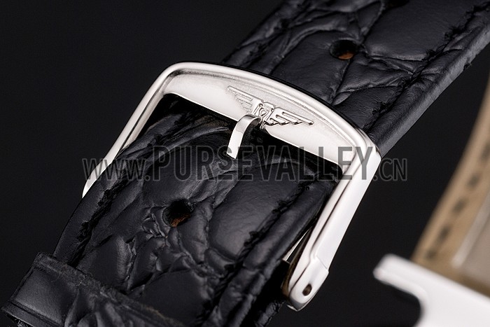 Swiss Longines Grande Classique White Dial Roman Numerals Stainless Steel Case Black Leather Strap