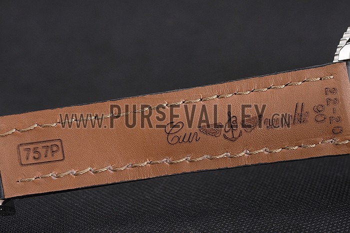 Swiss Breitling Navitimer Cosmonaute Black Dial Stainless Steel Case Black Leather Strap