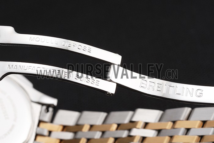 Breitling Colt Lady Pearl Dial Diamond Hour Marks Gold Bezel Stainless Steel Case Two Tone Bracelet