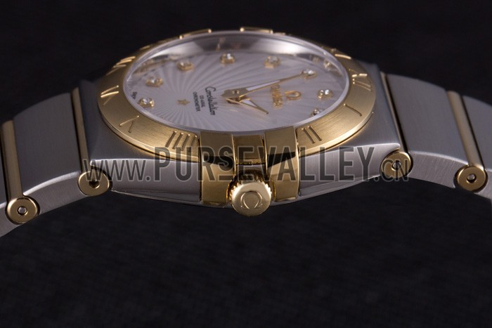 Omega Constellation Gold Bezel Two Tone Band som95 621475