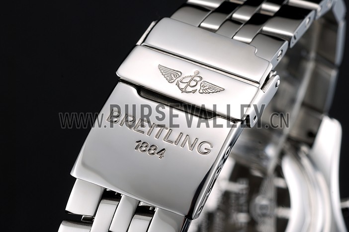 Breitling Bentley Chronograph Black Dial Stainless Steel Strap 98192