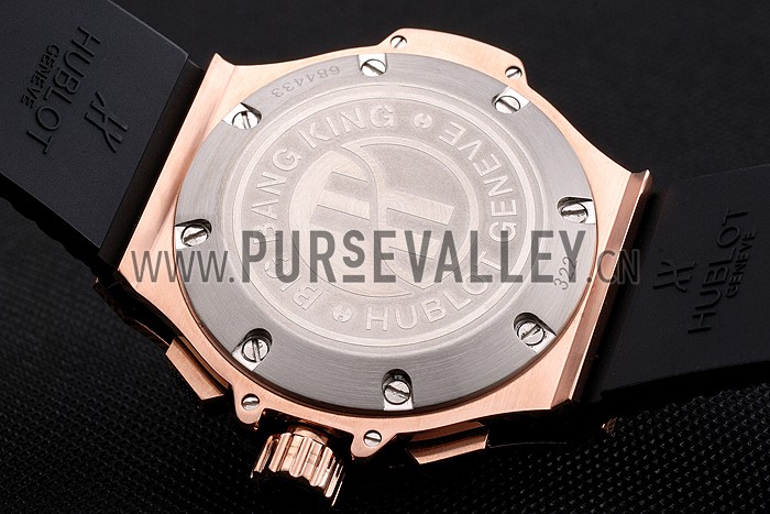 Hublot Big Bang King Black Strap Gold Dial Watch