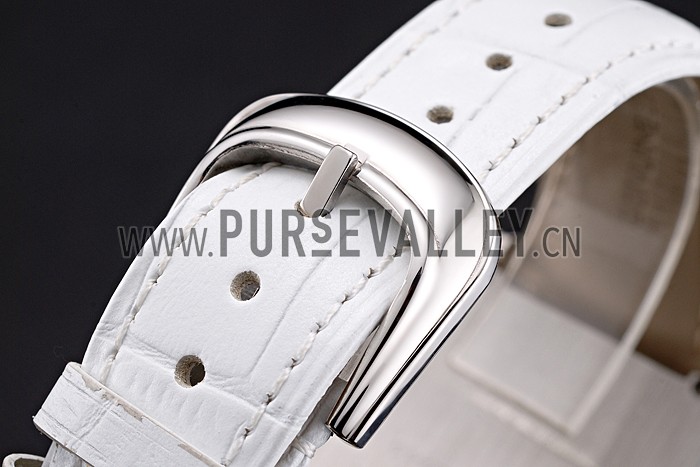 Franck Muller Casablanca White Croco Leather Strap White Dial 80281