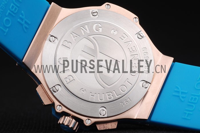 Hublot Big Bang Tutti Frutti Blue Strap Gold Dial