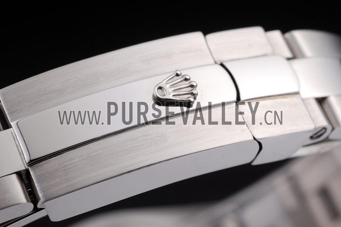 Rolex Datejust Polished Stainless Steel Silver Flowers Dial Diamond Plated 98082