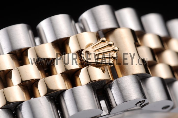Rolex DateJust Two Tone Stainless Steel 18k Gold PlatedGold Dial