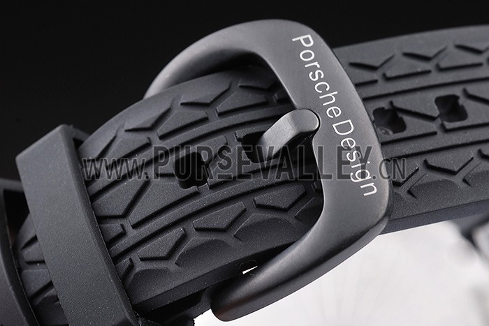 Porsche Regulator Power Reserve Black Case White Dial