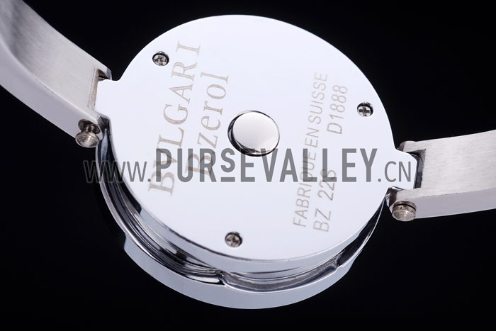 Bvlgari B.ZERO1 30mm White Dial With Model Steel Case With Diamonds Steel Bracelet