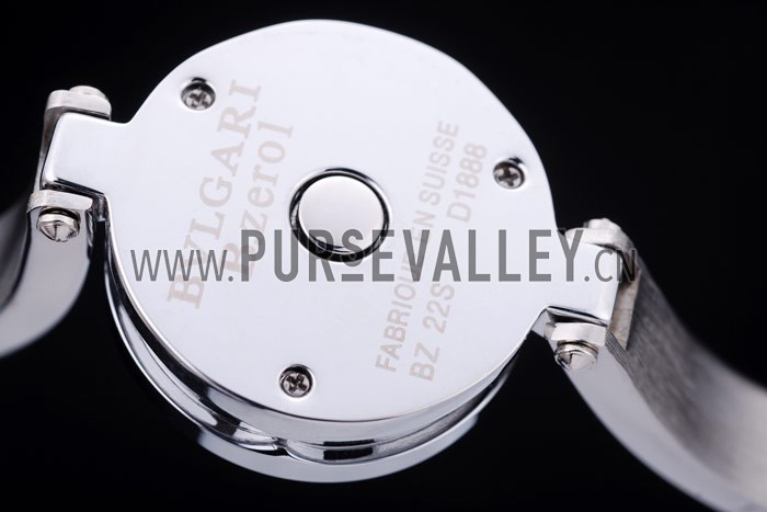 Bvlgari B.ZERO1 24mm White Dial Stainless Steel Case With Diamonds Steel Bracelet