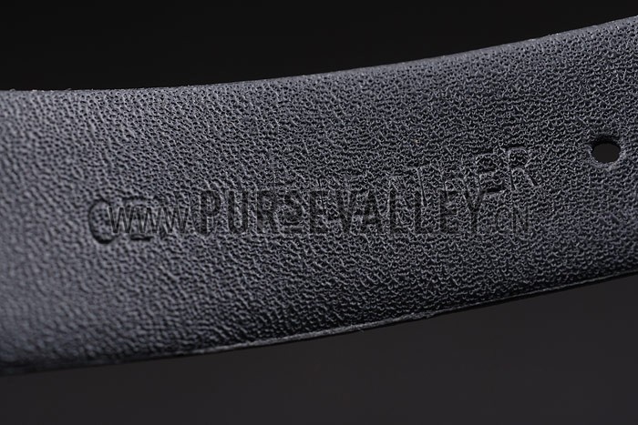 Gucci Large Polished Stainless Steel Bezel White Dial Black Leather Strap