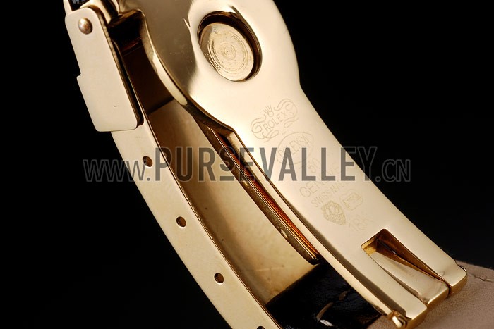 Rolex Daytona Gold Case Crystal Studded Bezel Black Dial