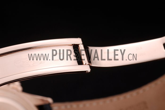 Rolex Daytona Black Ceramic Bezel Brown Dial Black Leather Strap 41975