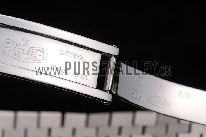 Rolex DateJust Stainless Steel Ribbed Bezel Silver Dial 41977