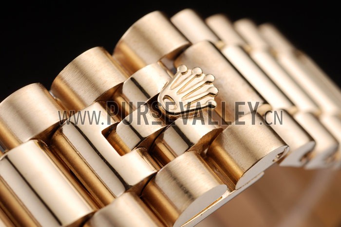 Rolex Day-Date 18k Yellow Gold Plated Stainless Steel White Dial