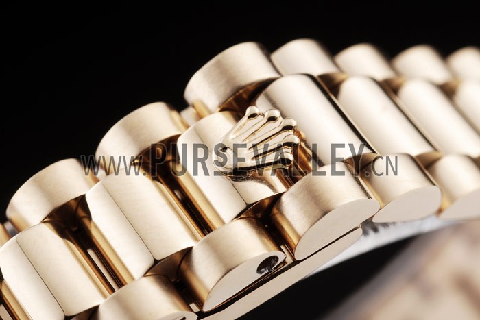 Rolex Datejust 18k Yellow Gold Plated Stainless Steel Diamond Plated 98076