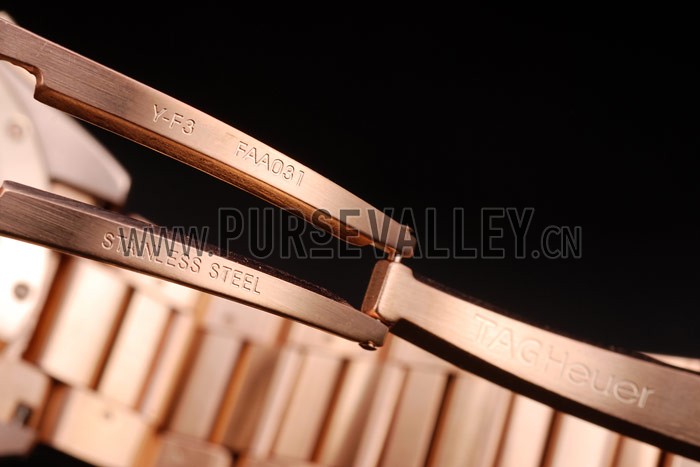 Tag Heuer Carrera Rose Gold Case Black Dial