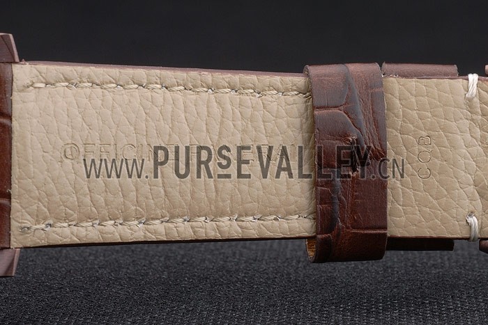 Panerai Luminor Brown Leather Strap Black Dial 80161