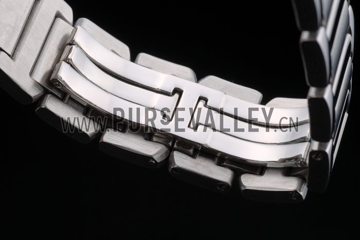 Cartier Tank Anglaise 30mm White Dial Stainless Steel Case Two Tone Bracelet