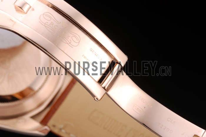 Rolex Daytona Rose Gold Case Brown Dial Brown Leather Strap