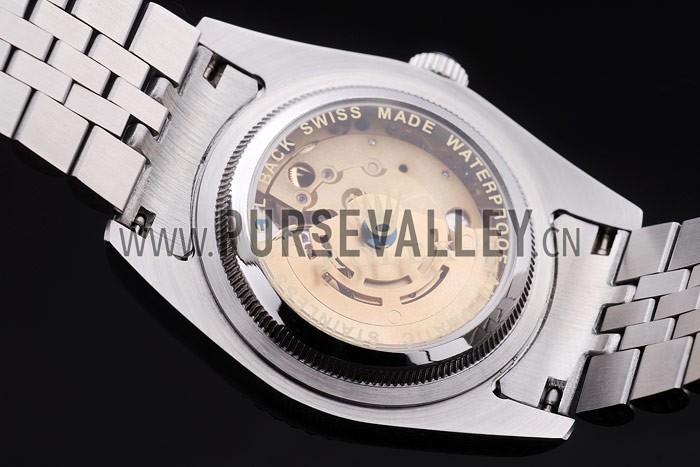 Rolex Datejust Black Dial Diamonds Ribbed Bezel 7456