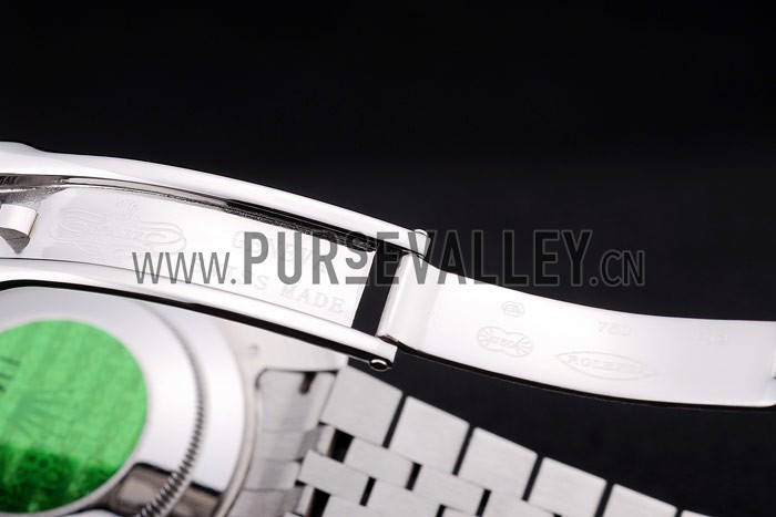 Rolex Datejust White Radial Dial Ribbed Bezel 7478
