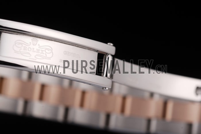 Rolex DateJust Brushed Stainless Steel Case Brown Dial Diamond Plated