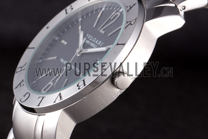 Bvlgari Bvlgari 42mm Black Dial Stainless Steel Case Two Tone Steel Bracelet