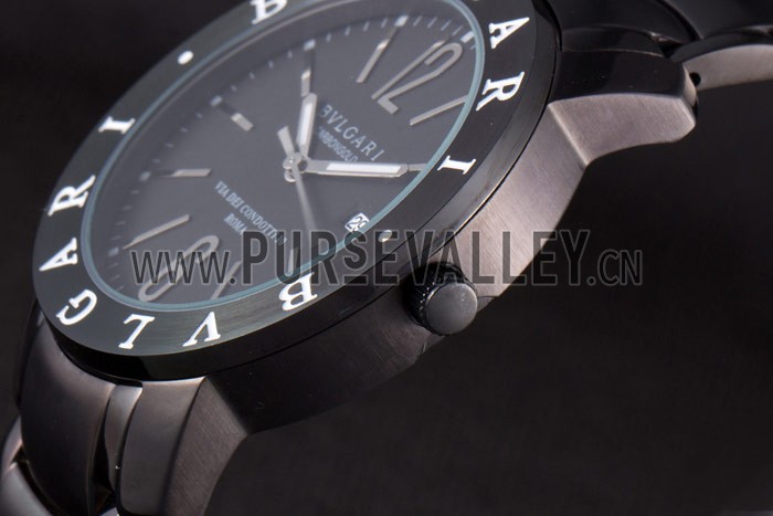 Bvlgari Bvlgari 27mm Black Dial Black Steel Case Black Steel Bracelet