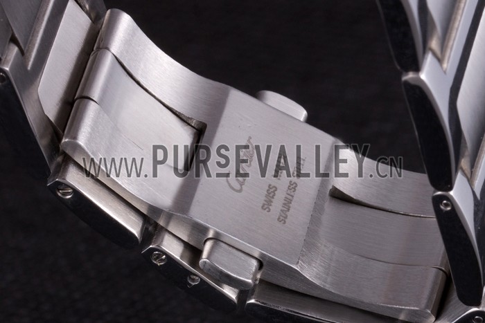 Cartier Ballon Bleu Chronograph White Dial Stainless Steel Case And Bracelet