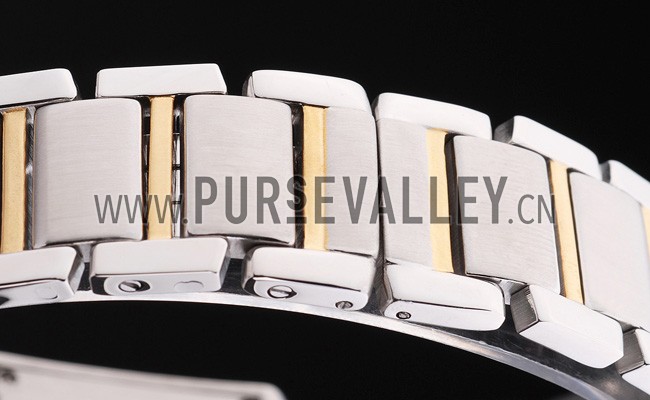 Cartier Tank Francaise 29mm White Dial Stainless Steel Case Two Tone Bracelet