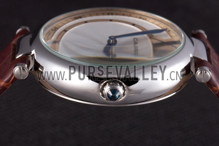 Cartier Ballon Bleu Brown Leather Strap 621448