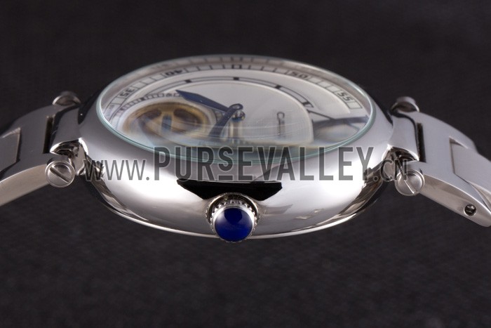 Cartier Ballon Bleu Flying Tourbillon Silver Stainelss Steel Strap 621452